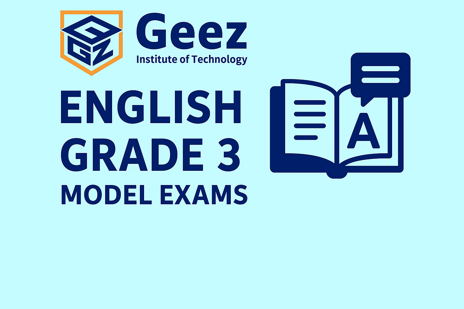 English Grade 3 Model Exam